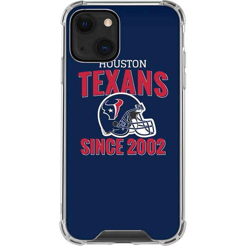 NFL Houston Texans Helmet iPhone 13 Clear Case