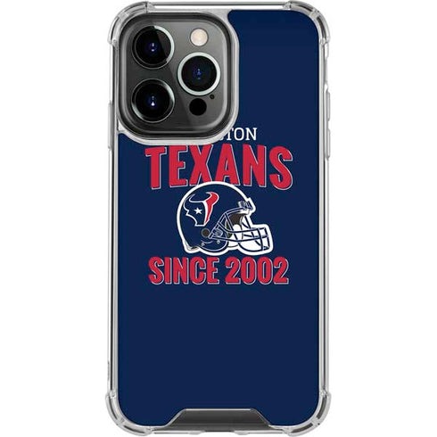 NFL Houston Texans Helmet iPhone 13 Pro Clear Case