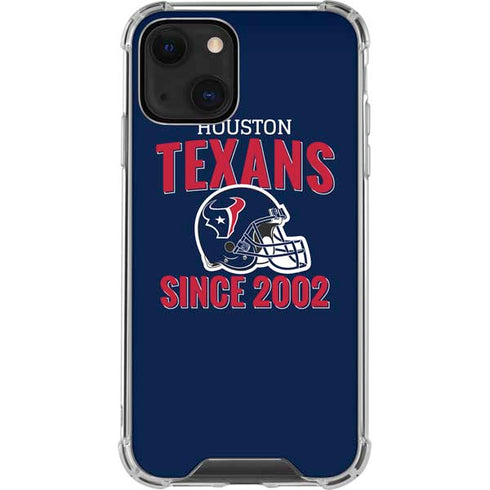 NFL Houston Texans Helmet iPhone 15 Plus Clear Case