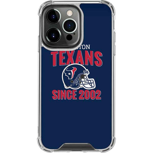 NFL Houston Texans Helmet iPhone 14 Pro Clear Case
