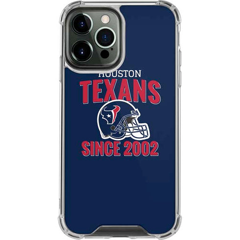 NFL Houston Texans Helmet iPhone 14 Pro Max Clear Case
