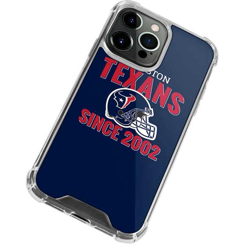 NFL Houston Texans Helmet iPhone 15 Pro Max Clear Case