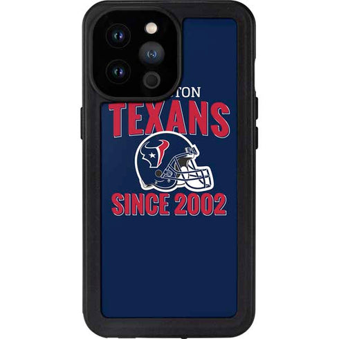NFL Houston Texans Helmet iPhone 14 Pro Max Waterproof Case