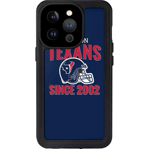 NFL Houston Texans Helmet iPhone 14 Pro Waterproof Case