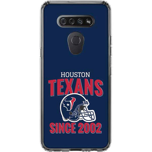 NFL Houston Texans Helmet LG K51/Q51 Clear Case
