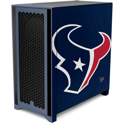 NFL Houston Texans Large Logo Corsair 4000D Tempered Glass Mid-Tower ATX Case Skin