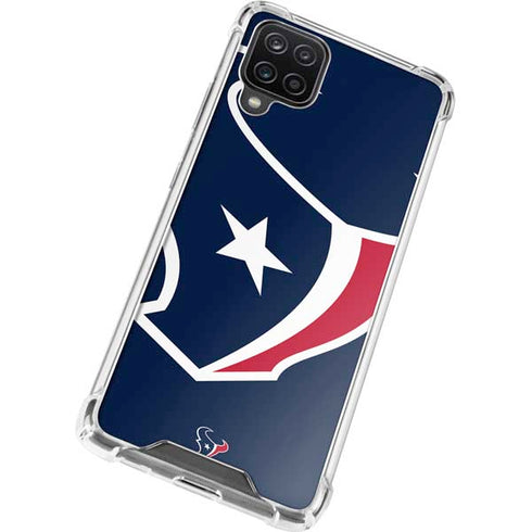 NFL Houston Texans Large Logo Galaxy A12 Clear Case