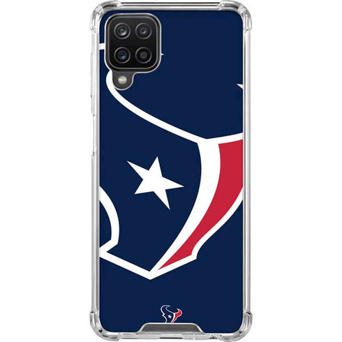 NFL Houston Texans Large Logo Galaxy A12 Clear Case