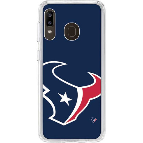 NFL Houston Texans Large Logo Galaxy A20 Clear Case