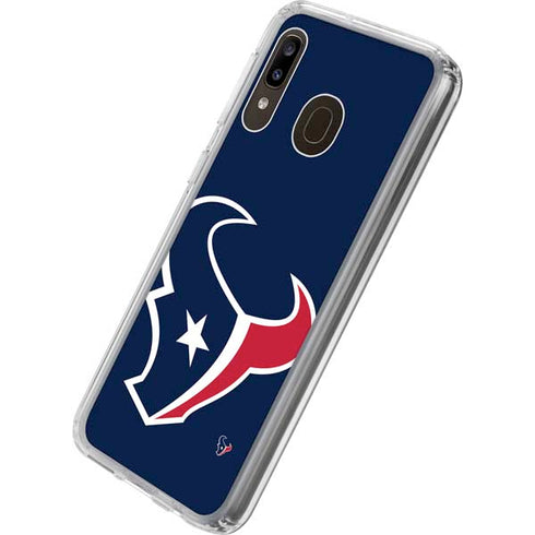 NFL Houston Texans Large Logo Galaxy A20 Clear Case
