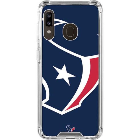NFL Houston Texans Large Logo Galaxy A30 Clear Case