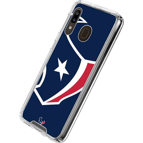 NFL Houston Texans Large Logo Galaxy A30 Clear Case
