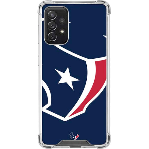 NFL Houston Texans Large Logo Galaxy A72 5G Clear Case