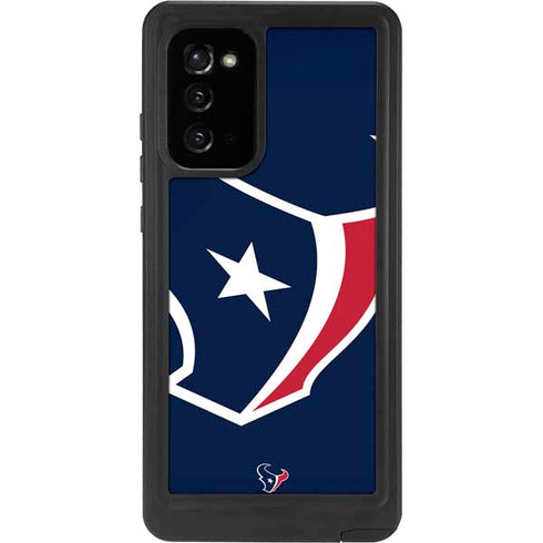 NFL Houston Texans Large Logo Galaxy Note20 5G Waterproof Case