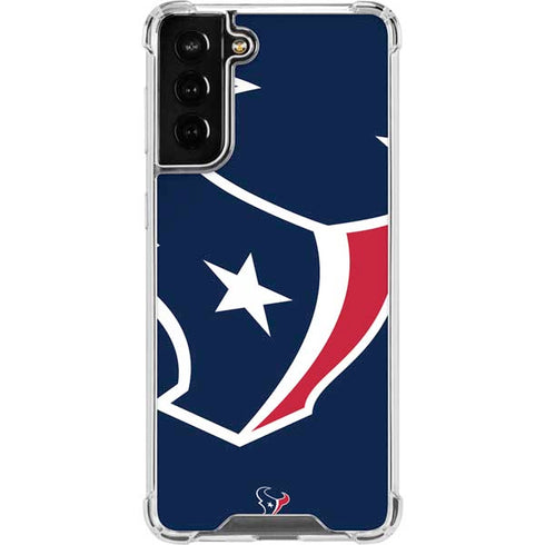 NFL Houston Texans Large Logo Galaxy S21 FE Clear Case