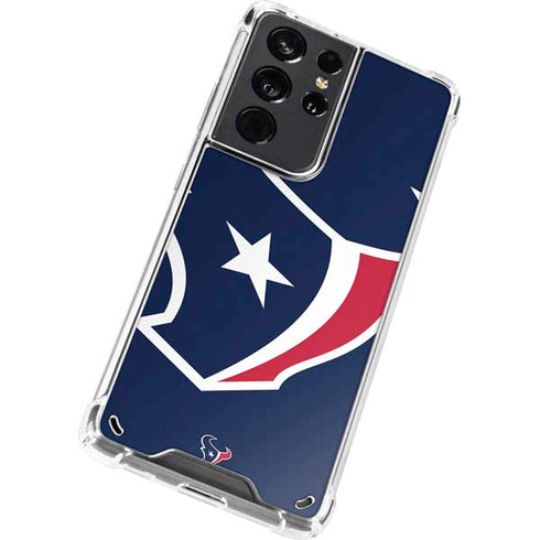 NFL Houston Texans Large Logo Galaxy S21 Ultra 5G Clear Case