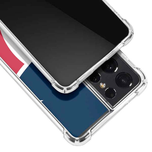 NFL Houston Texans Large Logo Galaxy S21 Ultra 5G Clear Case