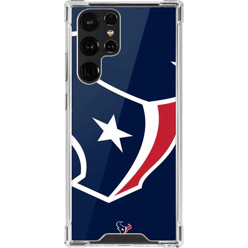 NFL Houston Texans Large Logo Galaxy S22 Ultra Clear Case