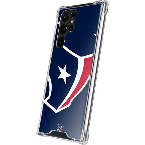 NFL Houston Texans Large Logo Galaxy S22 Ultra Clear Case