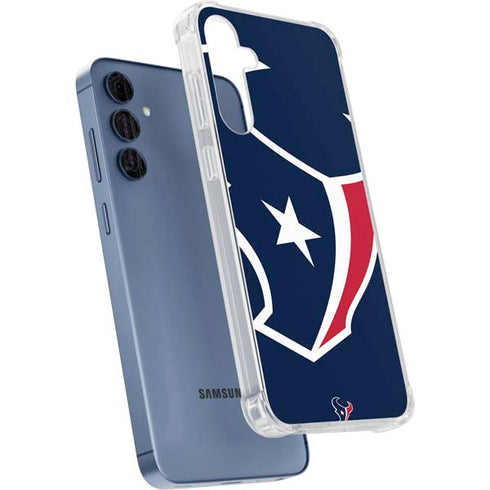 NFL Houston Texans Large Logo Galaxy S24 Clear Case