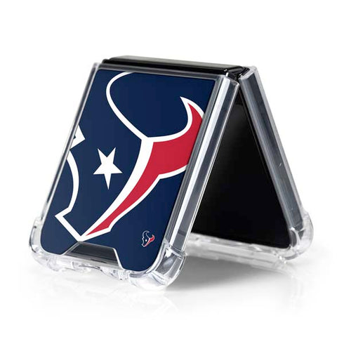 NFL Houston Texans Large Logo Galaxy Z Flip5 5G Clear Case