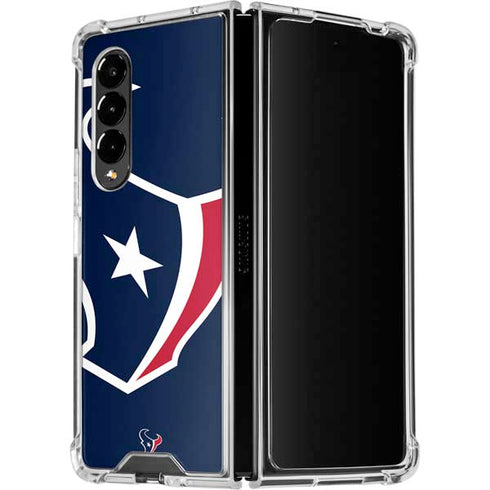 NFL Houston Texans Large Logo Galaxy Z Fold4 5G Clear Case