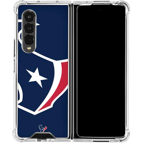 NFL Houston Texans Large Logo Galaxy Z Fold4 5G Clear Case