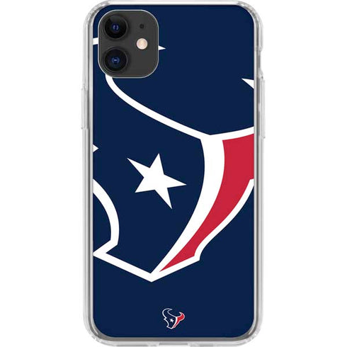NFL Houston Texans Large Logo iPhone 11 Clear Case