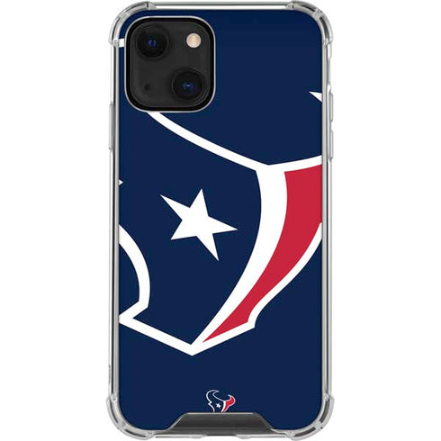 NFL Houston Texans Large Logo iPhone 13 Mini Clear Case