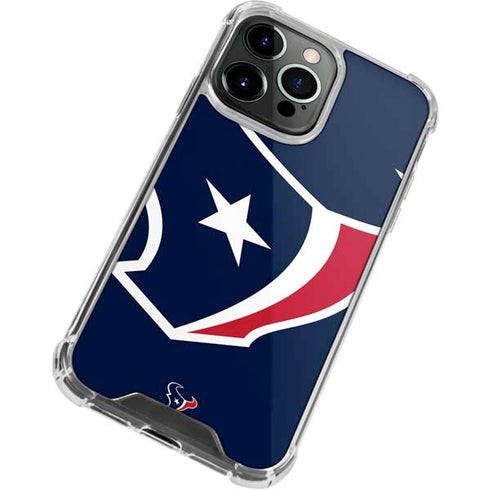 NFL Houston Texans Large Logo iPhone 13 Pro Clear Case