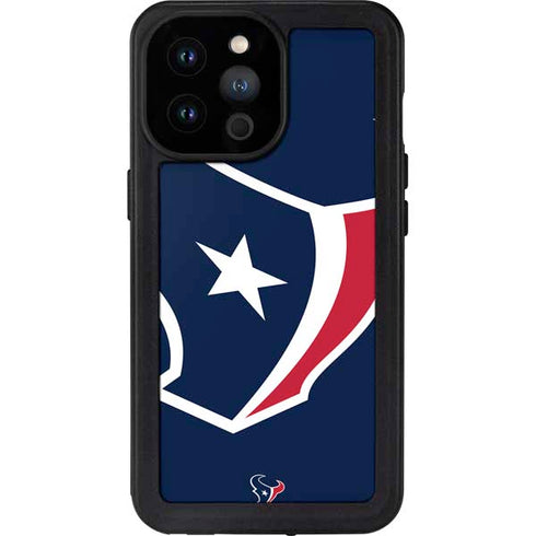 NFL Houston Texans Large Logo iPhone 14 Pro Max Waterproof Case