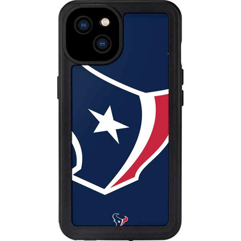 NFL Houston Texans Large Logo iPhone 15 Plus Waterproof Case