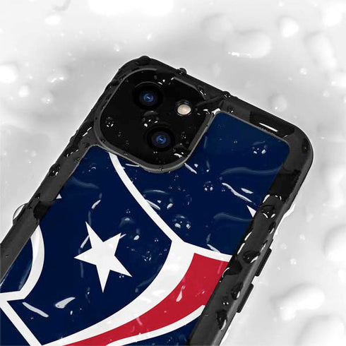 NFL Houston Texans Large Logo iPhone 15 Plus Waterproof Case
