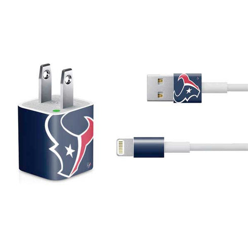NFL Houston Texans Large Logo iPhone Charger (5W USB) Skin