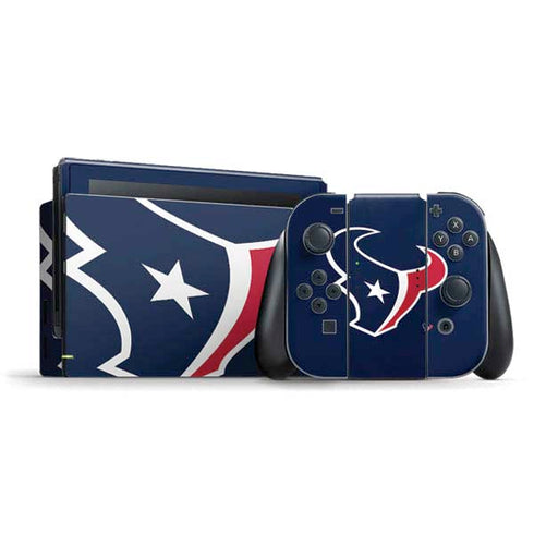 NFL Houston Texans Large Logo Nintendo Switch Bundle Skin