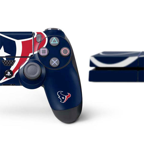 NFL Houston Texans Large Logo PS4 Console and Controller Bundle Skin