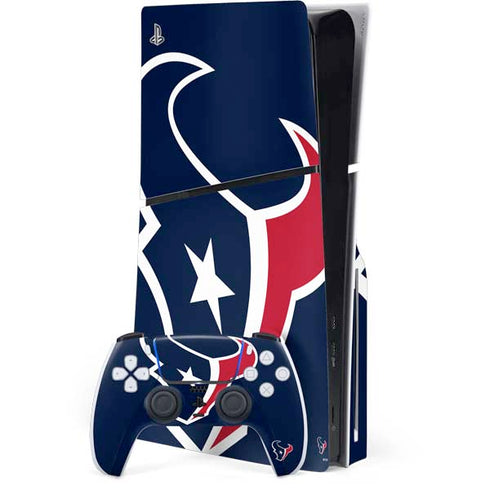 NFL Houston Texans Large Logo PS5 Slim Disk Bundle Skin