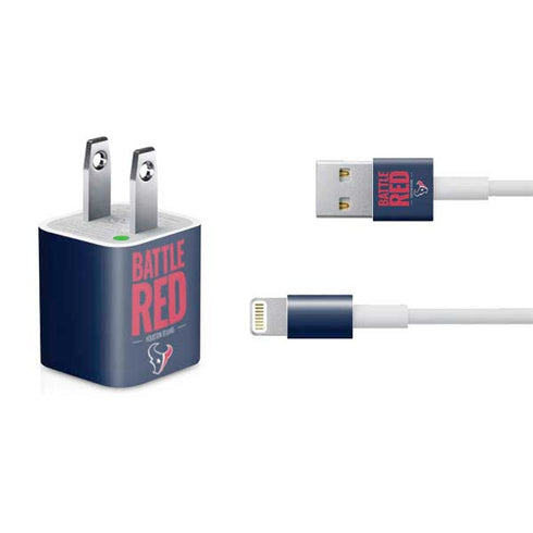 NFL Houston Texans Team Motto iPhone Charger (5W USB) Skin