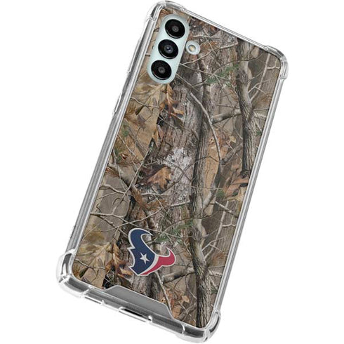 NFL Houston Texans Realtree AP Camo Galaxy A13 5G Clear Case