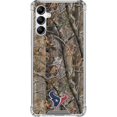 NFL Houston Texans Realtree AP Camo Galaxy A14 5G Clear Case