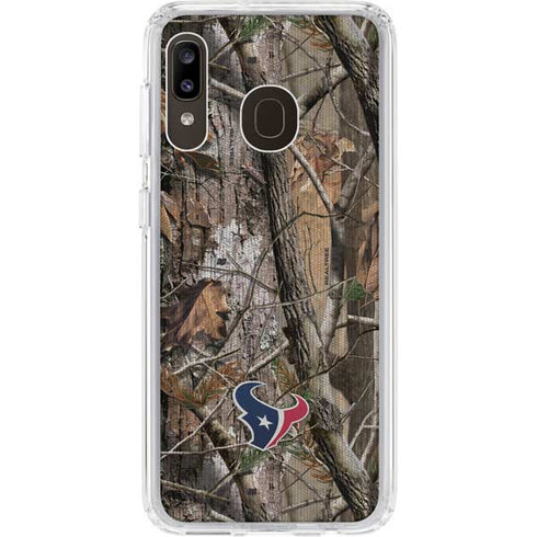 NFL Houston Texans Realtree AP Camo Galaxy A20 Clear Case