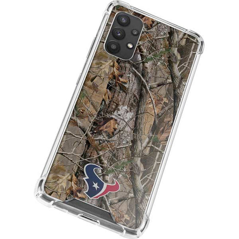 NFL Houston Texans Realtree AP Camo Galaxy A32 5G Clear Case
