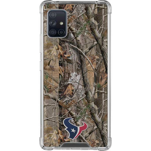 NFL Houston Texans Realtree AP Camo Galaxy A51 5G Clear Case