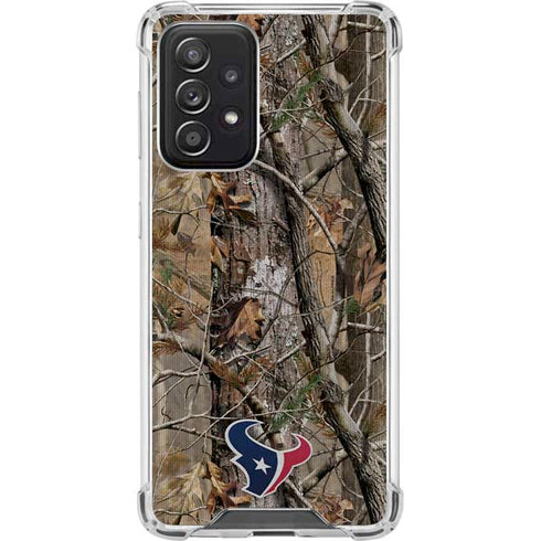 NFL Houston Texans Realtree AP Camo Galaxy A52 5G Clear Case