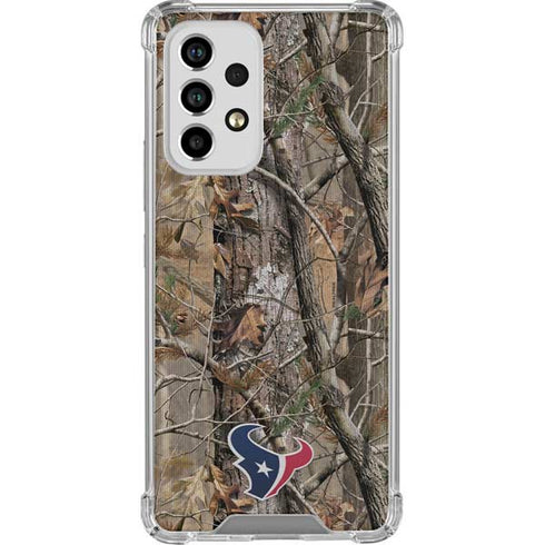 NFL Houston Texans Realtree AP Camo Galaxy A53 5G Clear Case