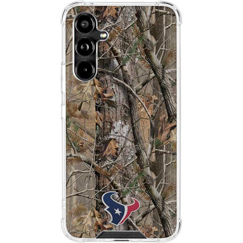 NFL Houston Texans Realtree AP Camo Galaxy A54 5G Clear Case
