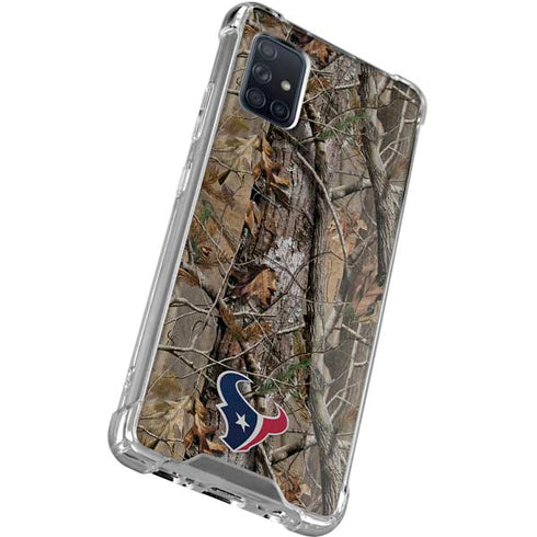 NFL Houston Texans Realtree AP Camo Galaxy A71 5G Clear Case