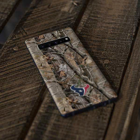 NFL Houston Texans Realtree AP Camo Galaxy S10 Plus Skin