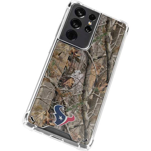 NFL Houston Texans Realtree AP Camo Galaxy S21 Ultra 5G Clear Case