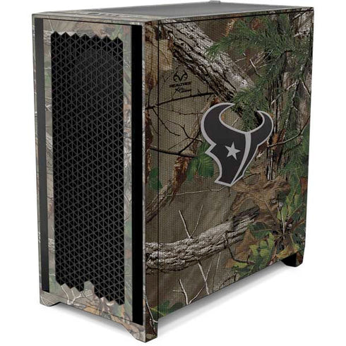 NFL Houston Texans Realtree Xtra Green Camo Corsair 4000D Tempered Glass Mid-Tower ATX Case Skin